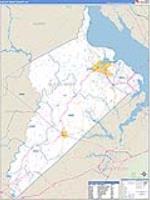 Isle of Wight, Va Carrier Route Wall Map
